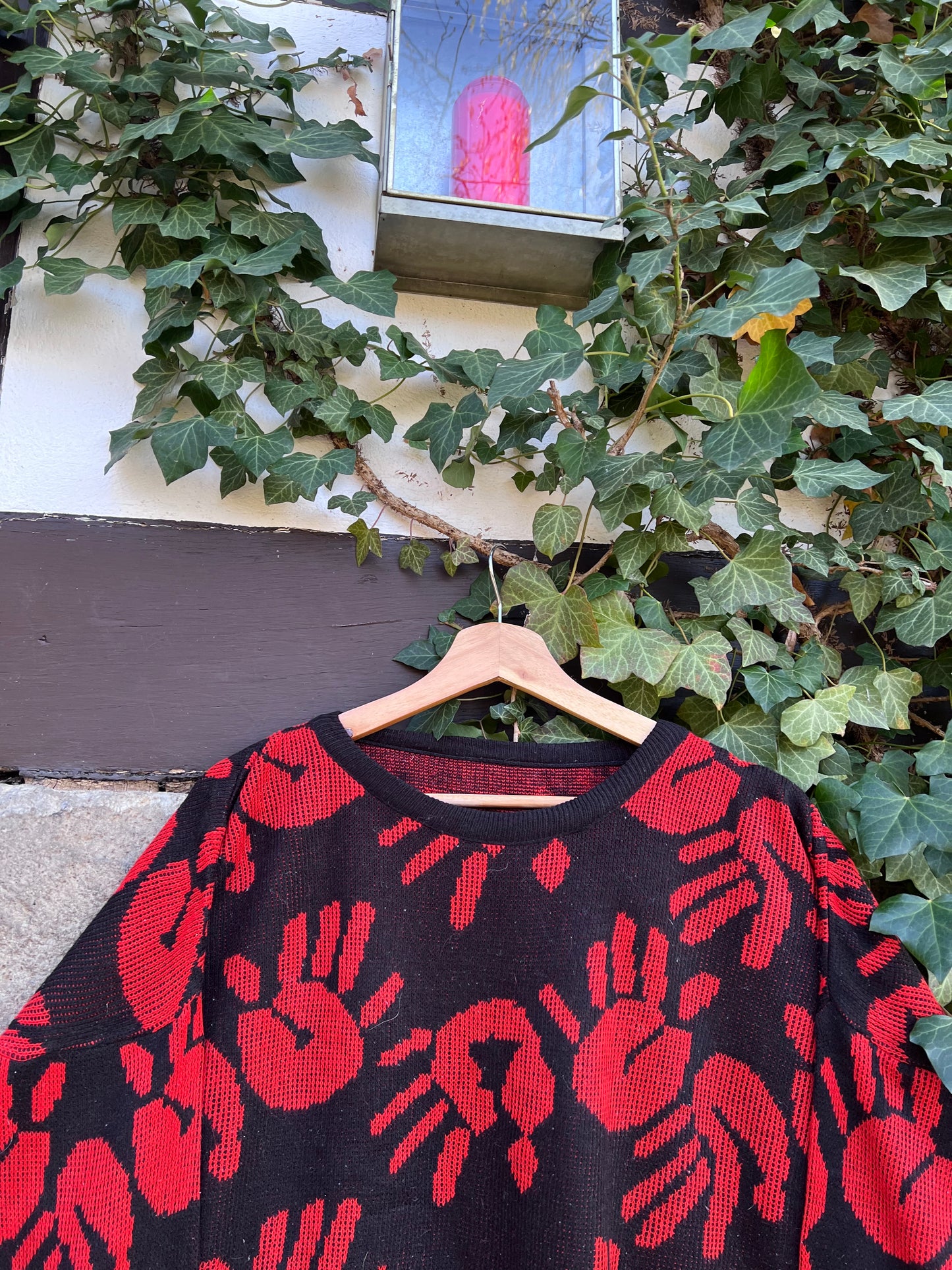 Vintage Oversized Sweater Knit Hands-S