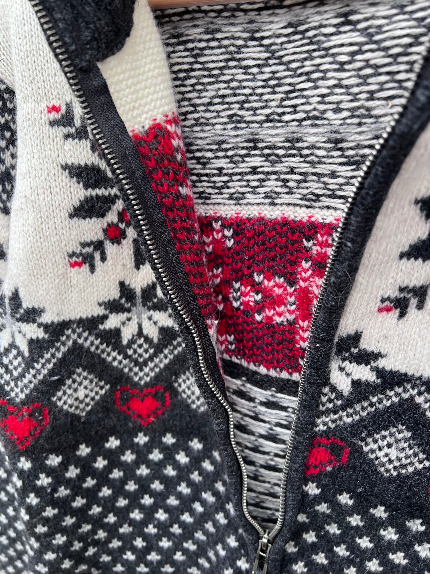Vintage Strickjacke Cropped Knit Nordic-S