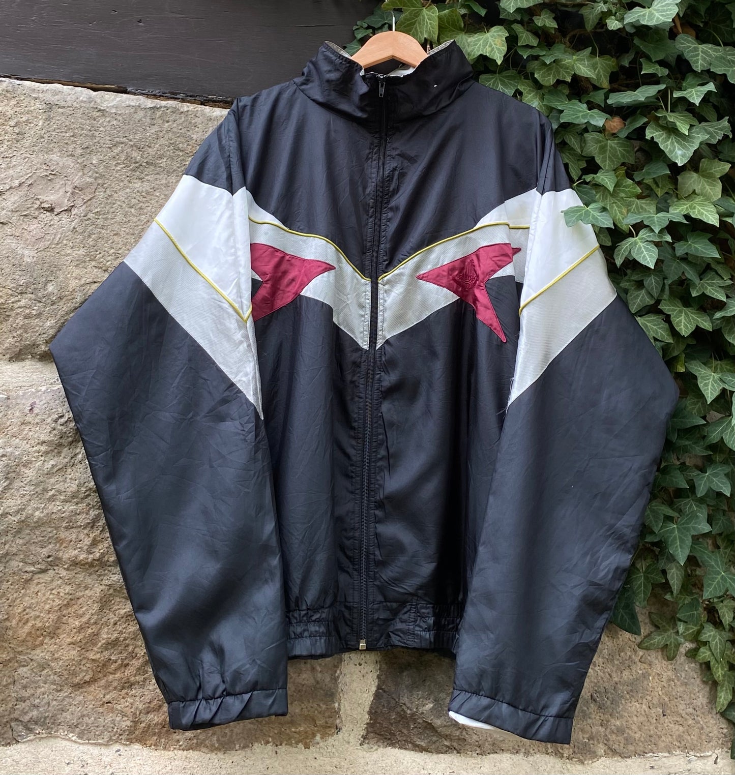 Vintage Oversized Trackjacket Black-L