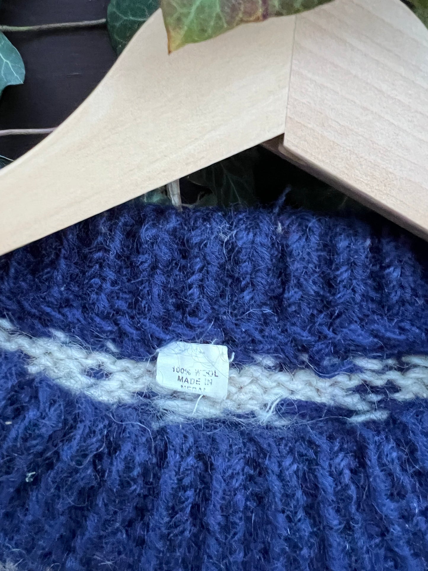 Vintage Oversized Sweater Strickpullover Wool Nordic-L
