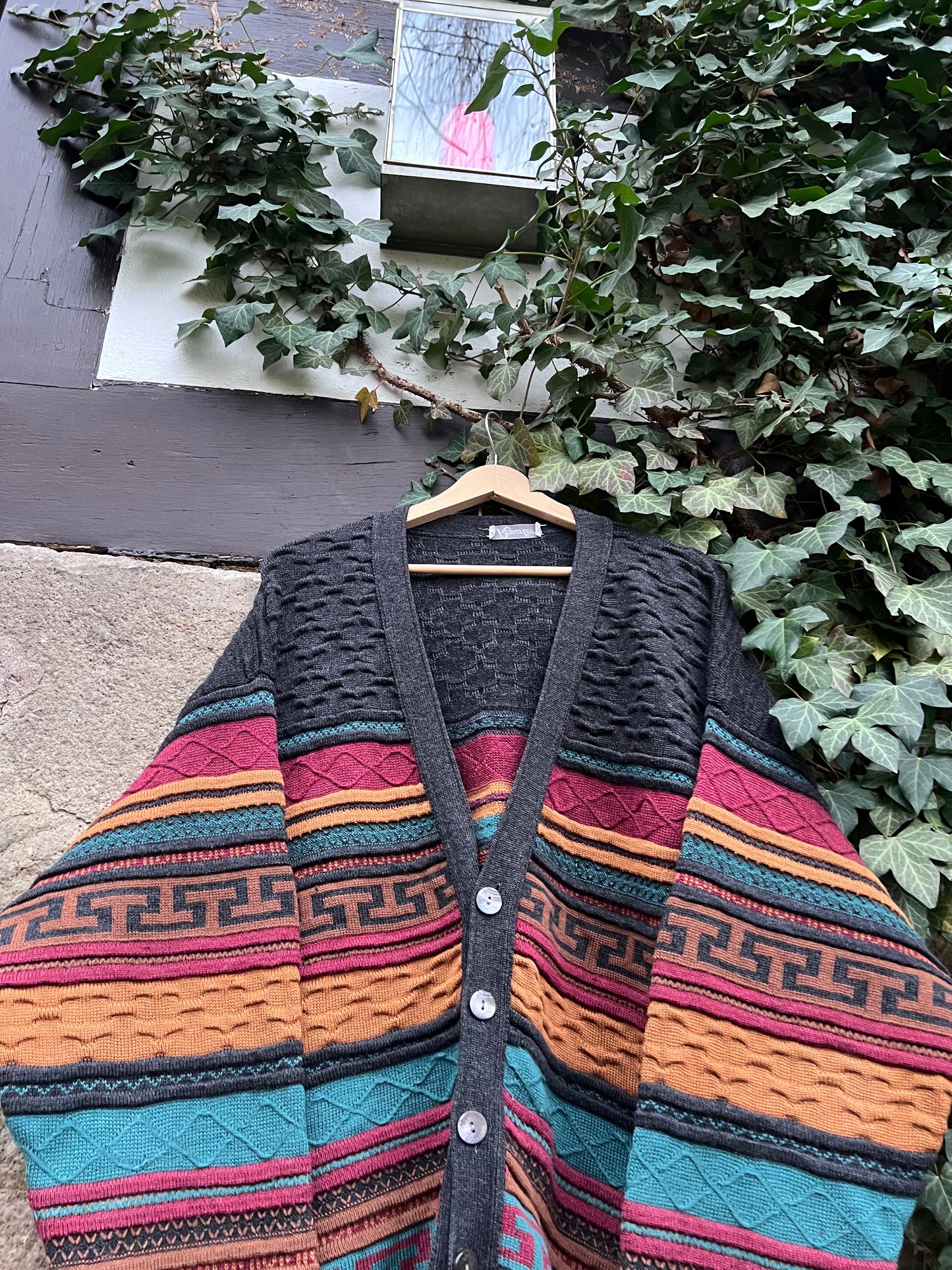 Vintage Oversized Strickjacke Knit Antic-L