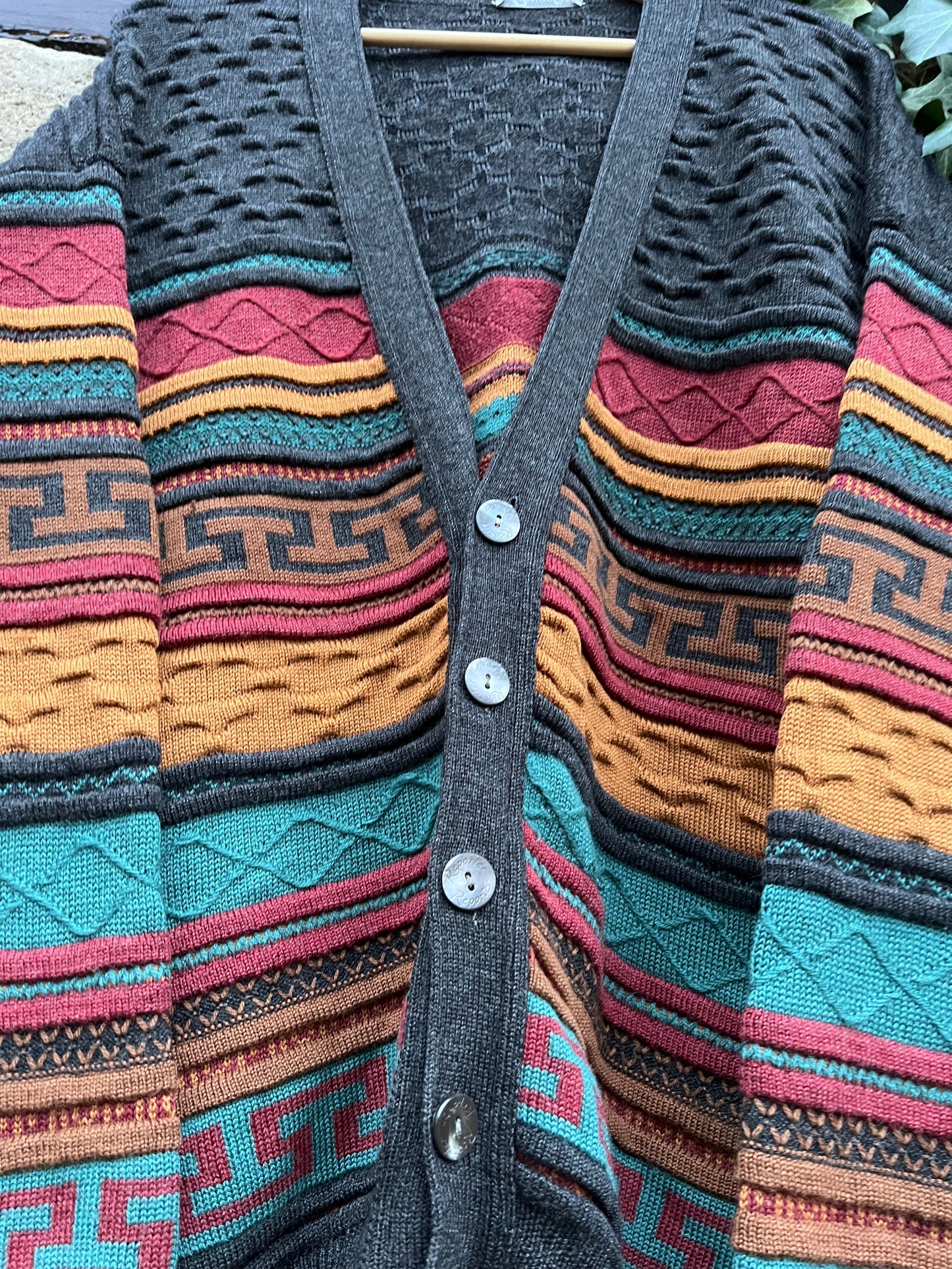 Vintage Oversized Strickjacke Knit Antic-L