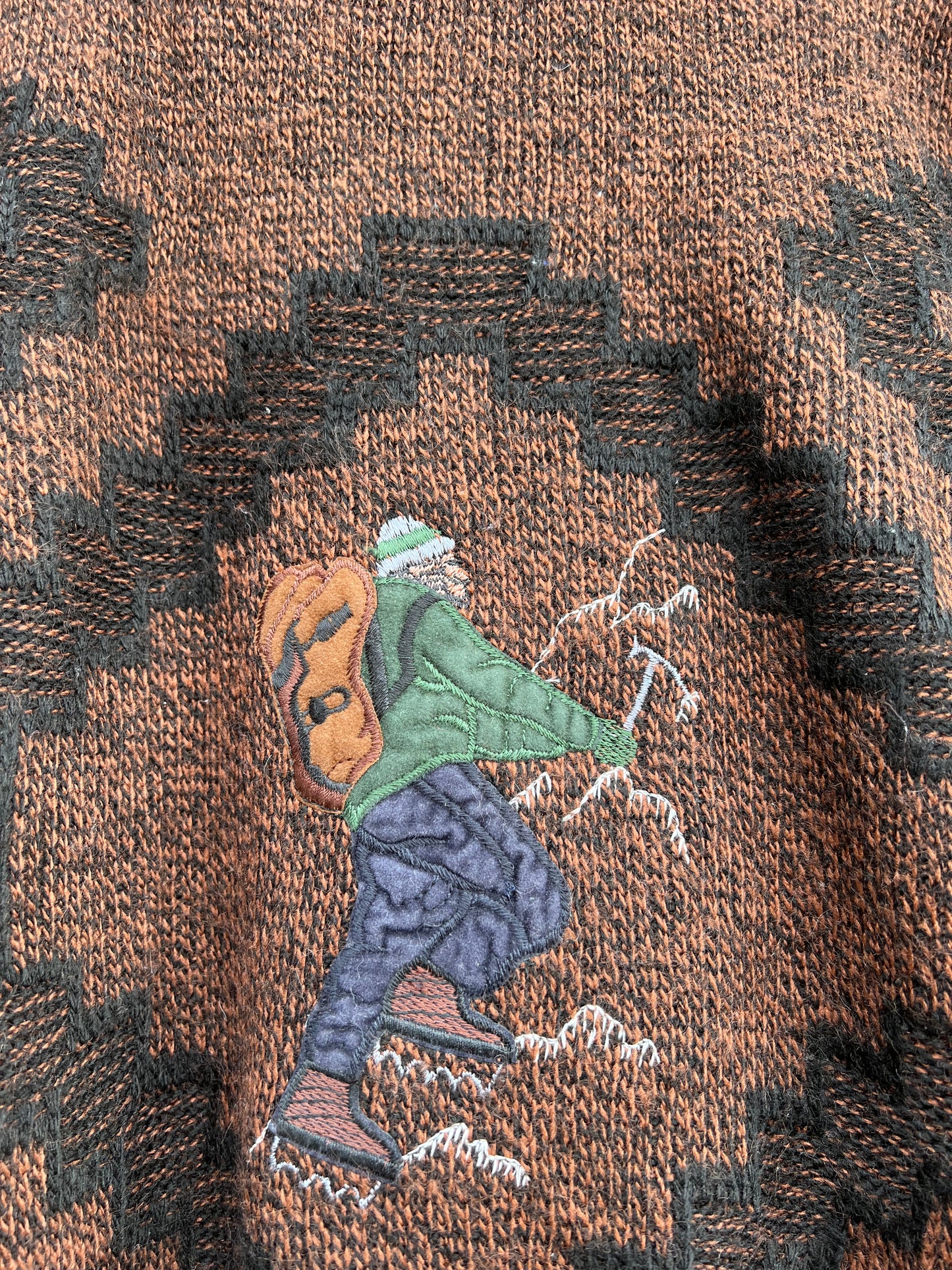 Vintage Oversized Sweater Knit Strickpullover Hiker-S