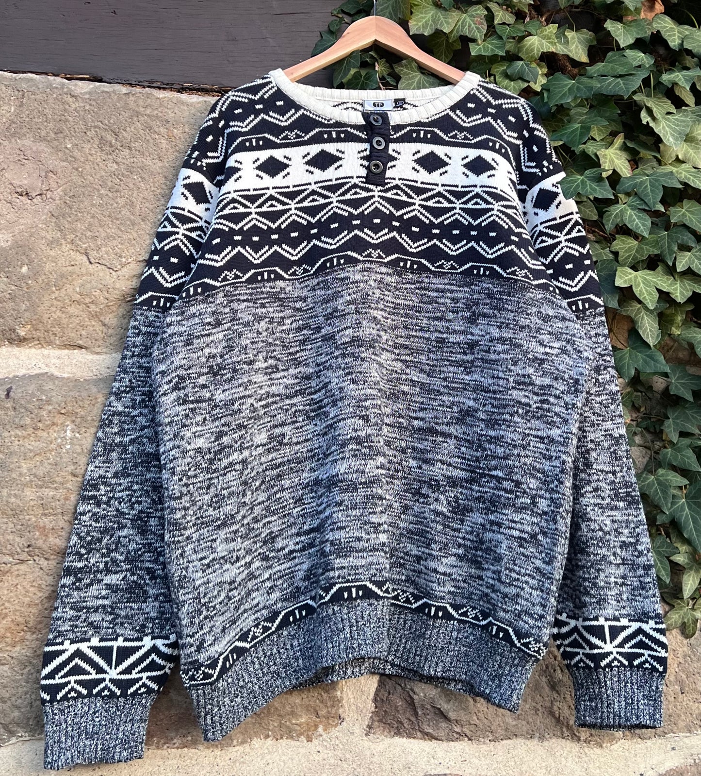 Vintage Oversized Sweater Knit-L
