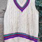 Vintage Pullunder 100% Wolle Colors-L