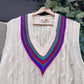 Vintage Pullunder 100% Wolle Colors-L