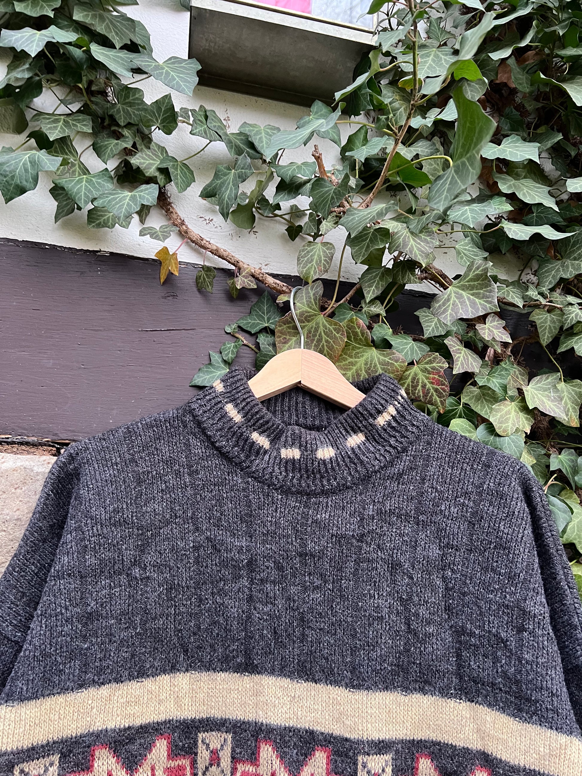 Vintage Oversized Sweater Strickpullover Knit Bear-L – Backtousvintage