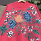 Vintage Sweater Knit Strickpullover Roses-L