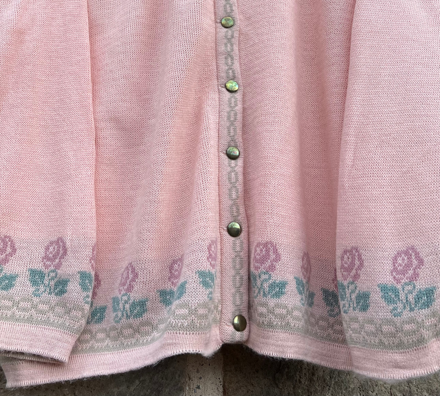 Vintage Strickjacke Knit Roses-M