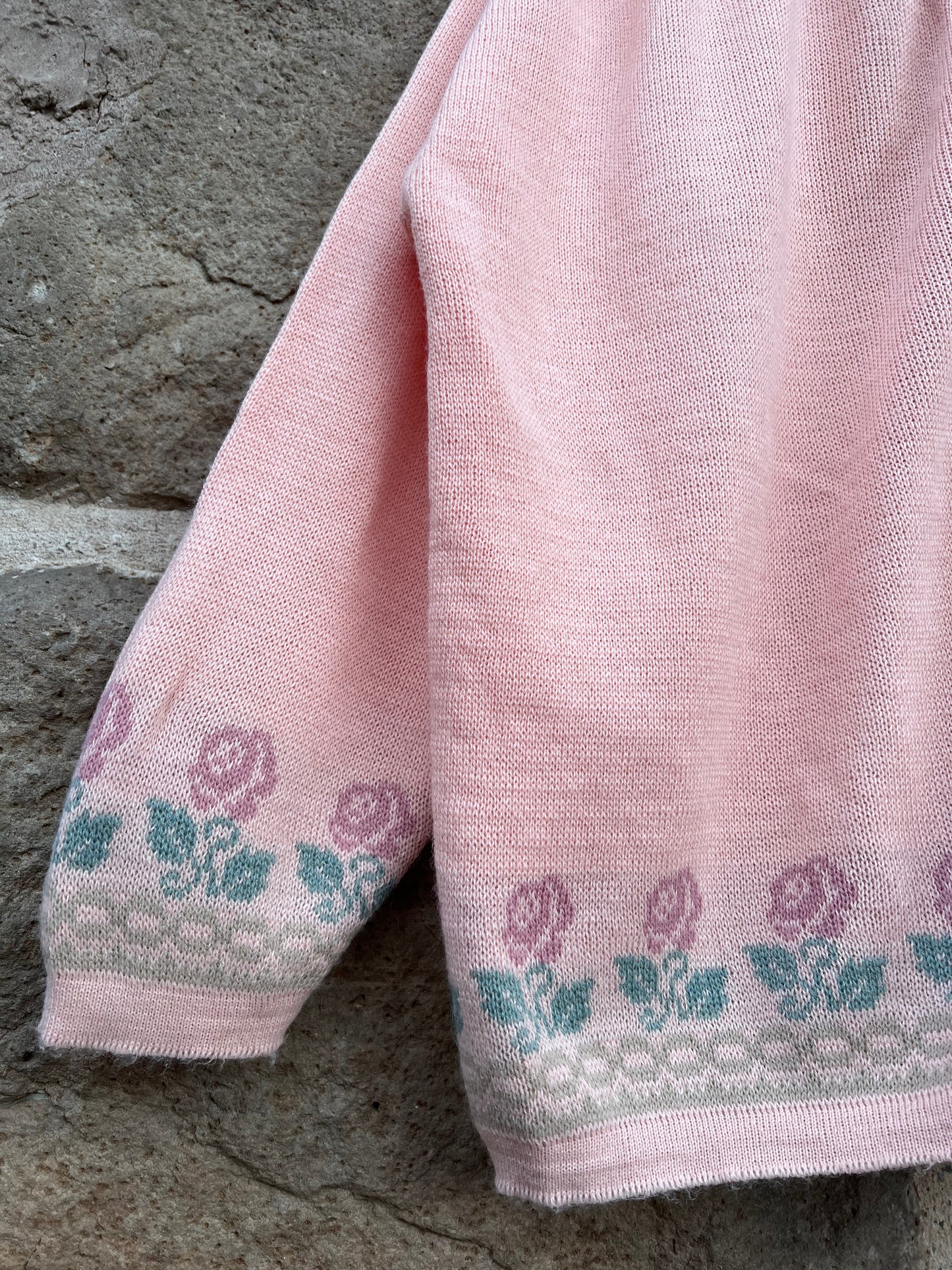 Vintage Strickjacke Knit Roses-M