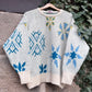Vintage Sweater Knit Strickpullover Snowflake-M