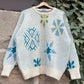 Vintage Sweater Knit Strickpullover Snowflake-M