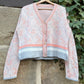 Vintage Strickjacke Knit Cropped Blossom-S
