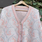 Vintage Strickjacke Knit Cropped Blossom-S