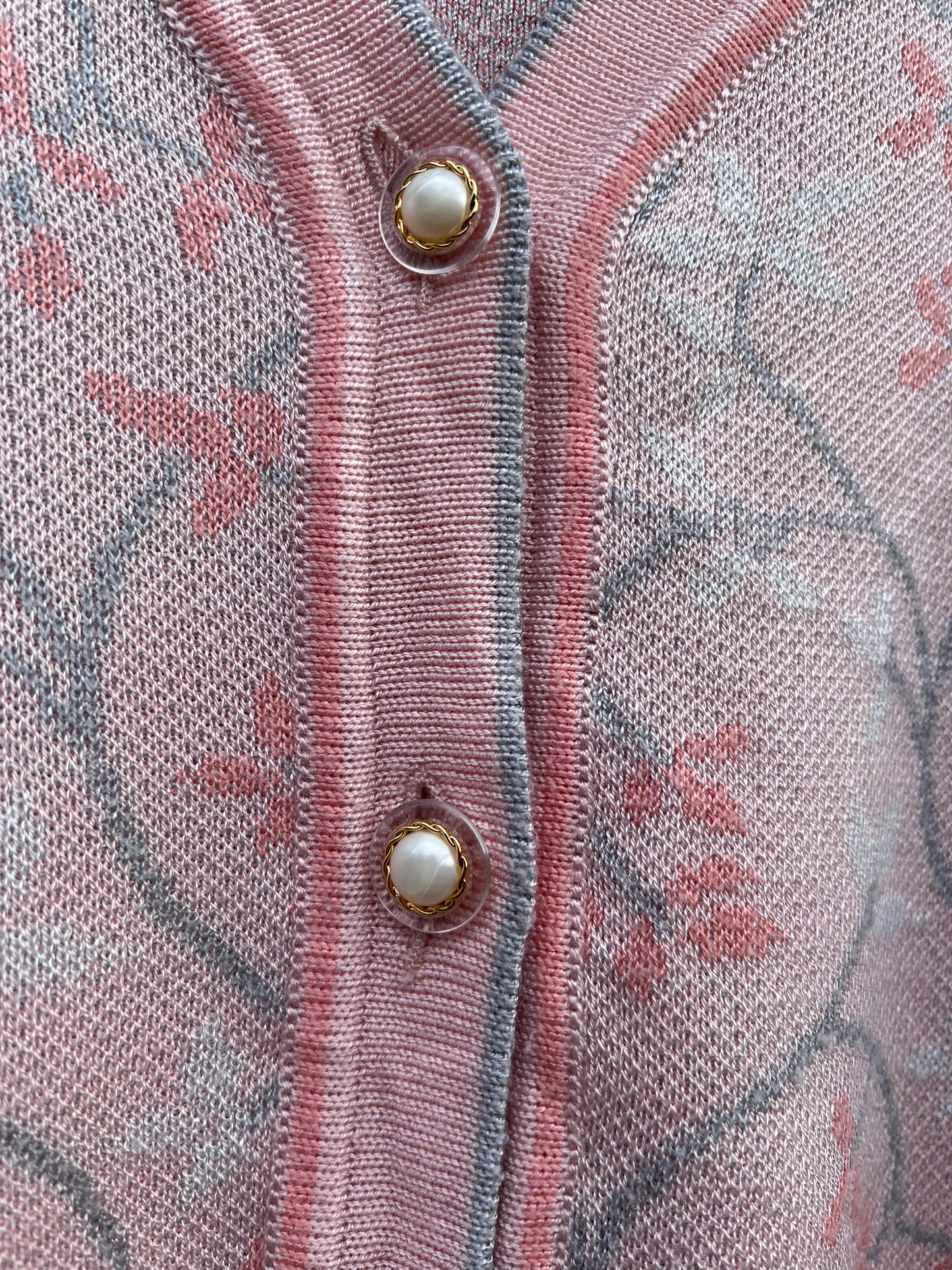 Vintage Strickjacke Knit Cropped Blossom-S